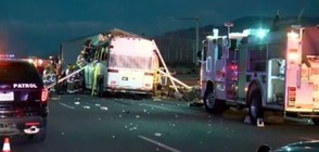 Жестока катастрофа между тир и автобус в Калифорния, 13 души загинаха (ВИДЕО+СНИМКИ)