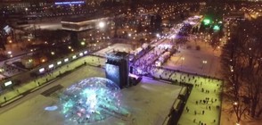 От дрон: Една от най-големите ледени пързалки в Европа (ВИДЕО)