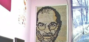 Портрет на Стив Джобс от компютърни клавиши (ВИДЕО)