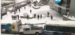 Хаос по улиците на Монреал заради поледица (ВИДЕО)