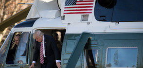 Тръмп отвори кабинета на самолета си за медиите (ВИДЕО)