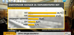 ОБРАТ: БСП пред ГЕРБ според "Галъп" – ще остане ли така до вота?