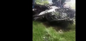 Военен хеликоптер се разби край голф игрище (ВИДЕО)