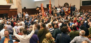 Македонският парламент в кръв, биха депутати (ВИДЕО+СНИМКИ)