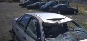 Джип избута кола от пътя, пострадалите - с акт за нарушение (ВИДЕО)