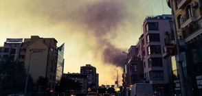 Голям пожар пламна до ТЕЦ "Север" край Пловдив (ВИДЕО+СНИМКИ)
