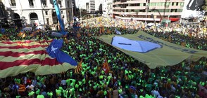 С ИСКАНЕ ЗА НЕЗАВИСИМОСТ: Хиляди каталунци на протест (ВИДЕО+СНИМКИ)