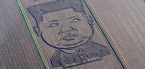 Италианец „изрисува” гигантски портрет на Ким Чен-ун в нивата си (СНИМКИ)