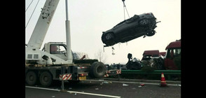 Верижен ад на магистрала в Китай, има жертви (ВИДЕО)