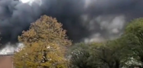 Огромен пожар в белгийска фабрика за гофрети (ВИДЕО)
