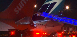 Два пътнически самолета се сблъскаха на летище в Торонто (ВИДЕО+СНИМКИ)