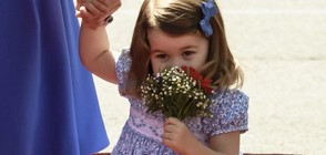 Принцеса Шарлот тръгна на детска градина (ВИДЕО+СНИМКИ)