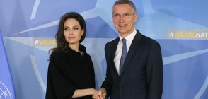 Анджелина Джоли се срещна с шефа на НАТО (ВИДЕО+СНИМКИ)