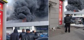 Огнен ад в Петербург: Гори автосалон (ВИДЕО)