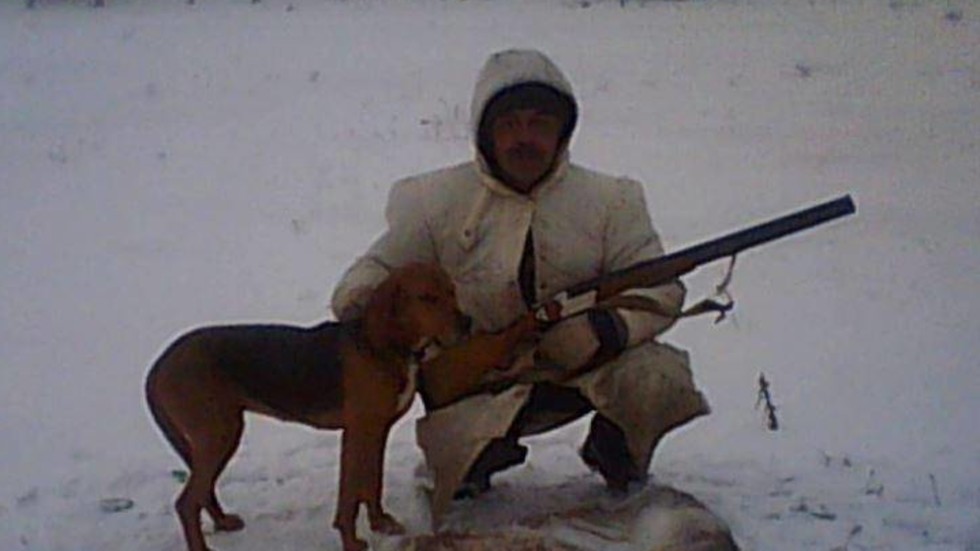 Андрей Терешков позира с кучето си. Снимка: Odnoklassniki