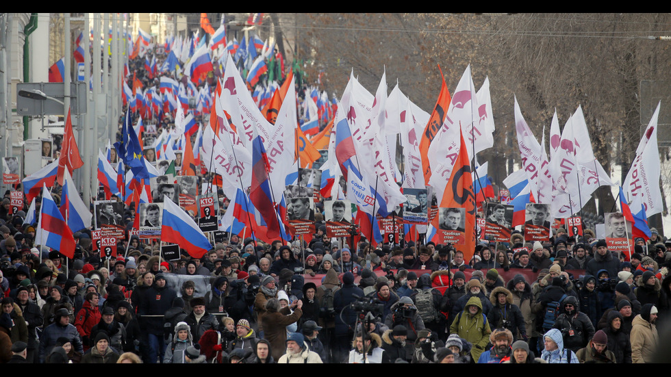 В Москва се проведе шествие в памет на Борис Немцов