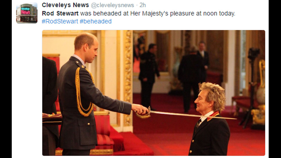 Род Стюарт стана рицар