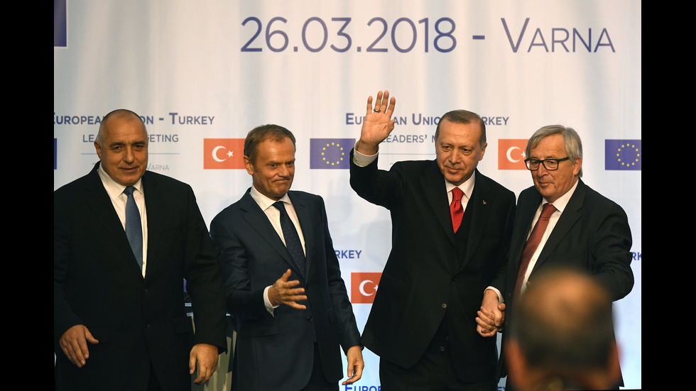 Пресконференцията след срещата ЕС-Турция