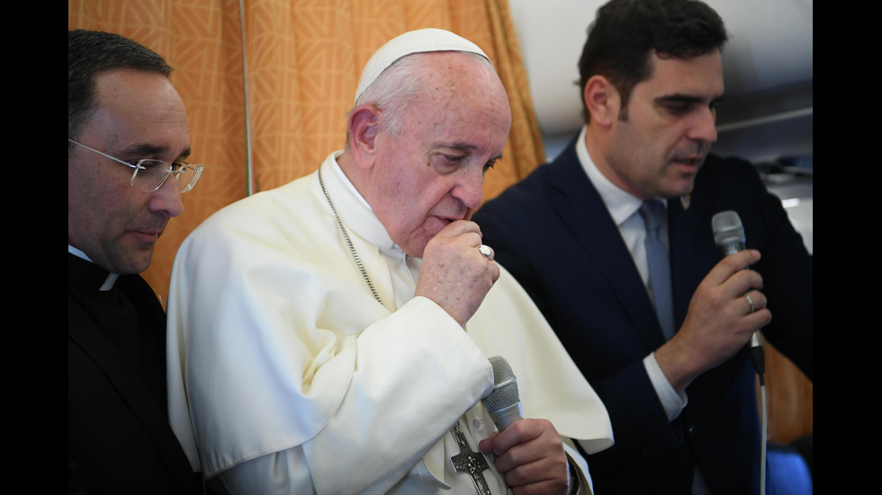Папа Франциск отговори на въпроси на журналисти в самолета на връщане към Ватикана