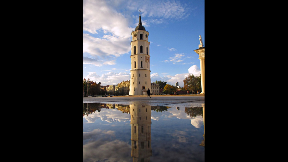 Красотата на Вилнюс в дъжда
