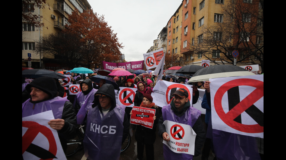 Културни дейци излязоха на национален протест