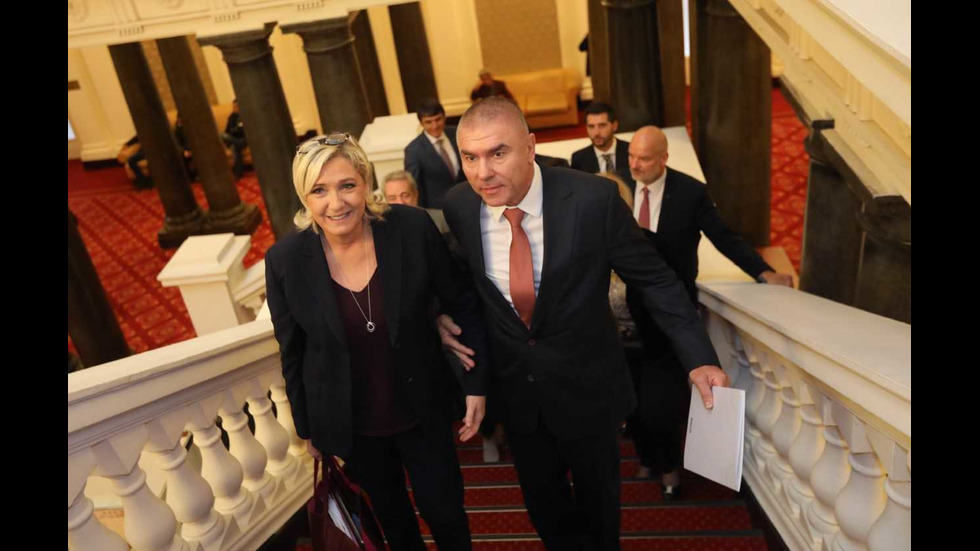 Лидерът на френските националисти Марин Льо Пен се срещна с лидера на Воля Веселин Марешки