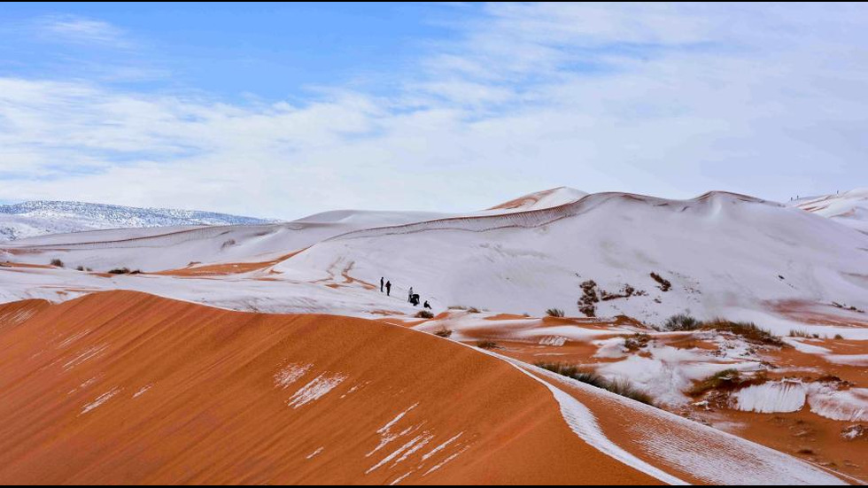 Снежна пелена покри Сахара