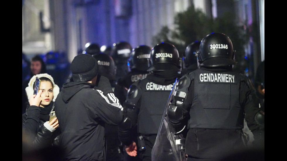 Погром след протеста в центъра на София