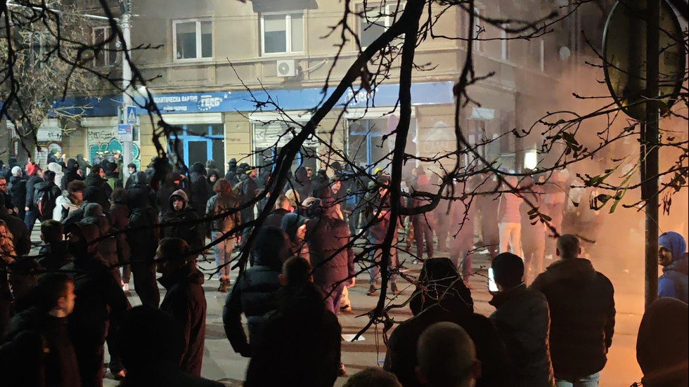 Погром след протеста в центъра на София