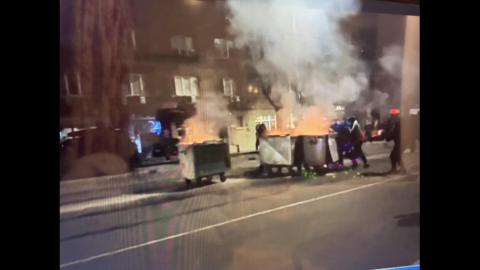 Погром след протеста в центъра на София