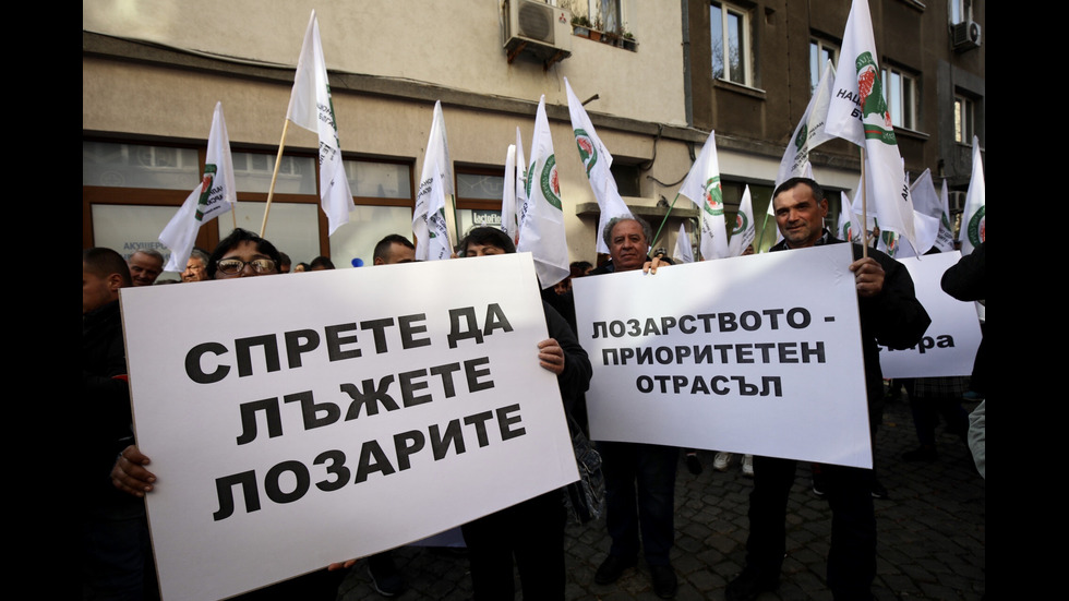 Протест на лозари в София