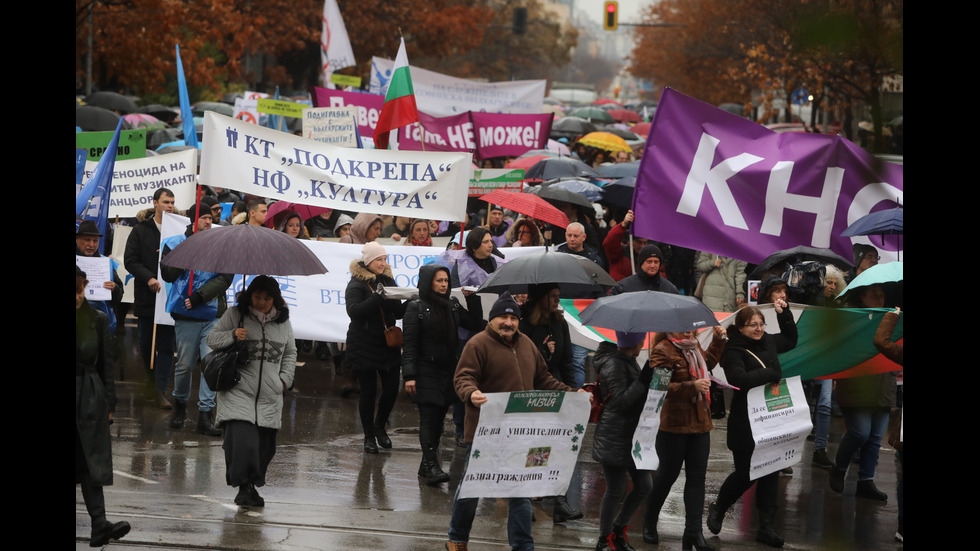 Културни дейци излязоха на национален протест