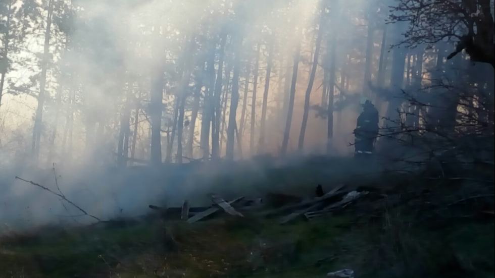 Голям пожар край Стара Загора