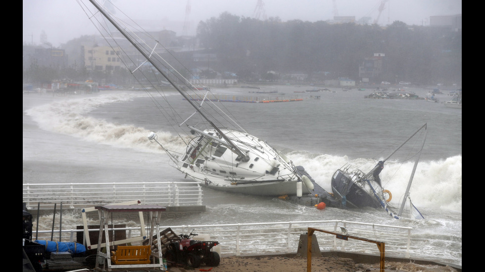 Мощен тайфун причини щети и леки травми в Южна Корея