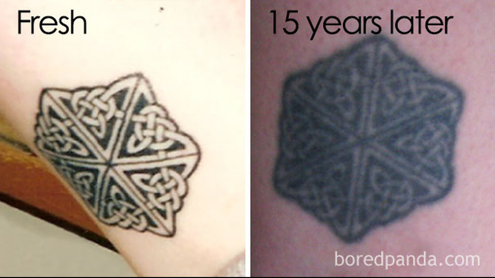 Tatuaje con el paso del tiempo