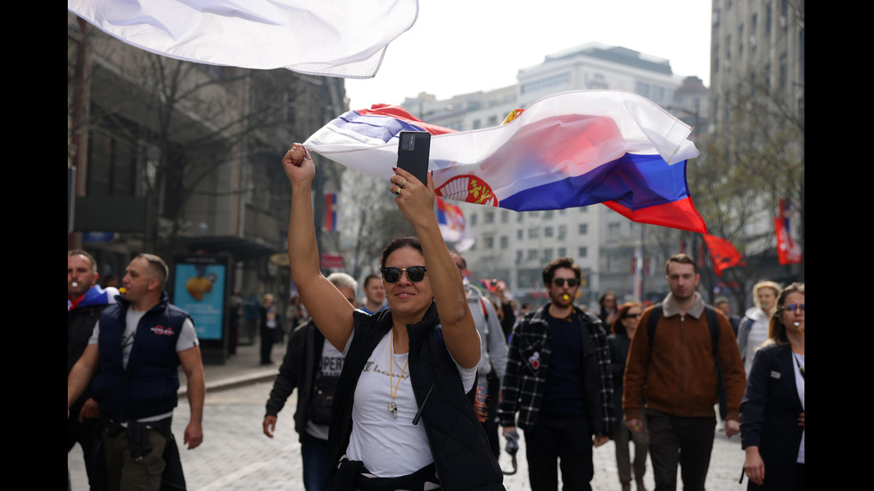 Най-големият антиправителствен протест в Сърбия