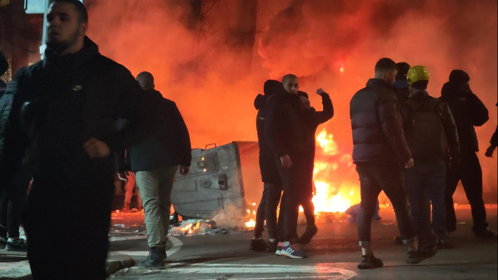 Погром след протеста в центъра на София