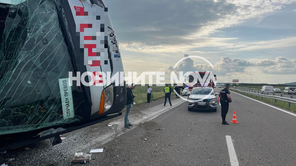 Катастрофа с автобус край Бургас
