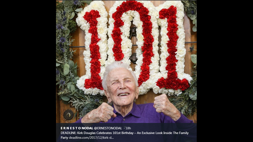 Кърк Дъглас отпразнува 101-вата си годишнина