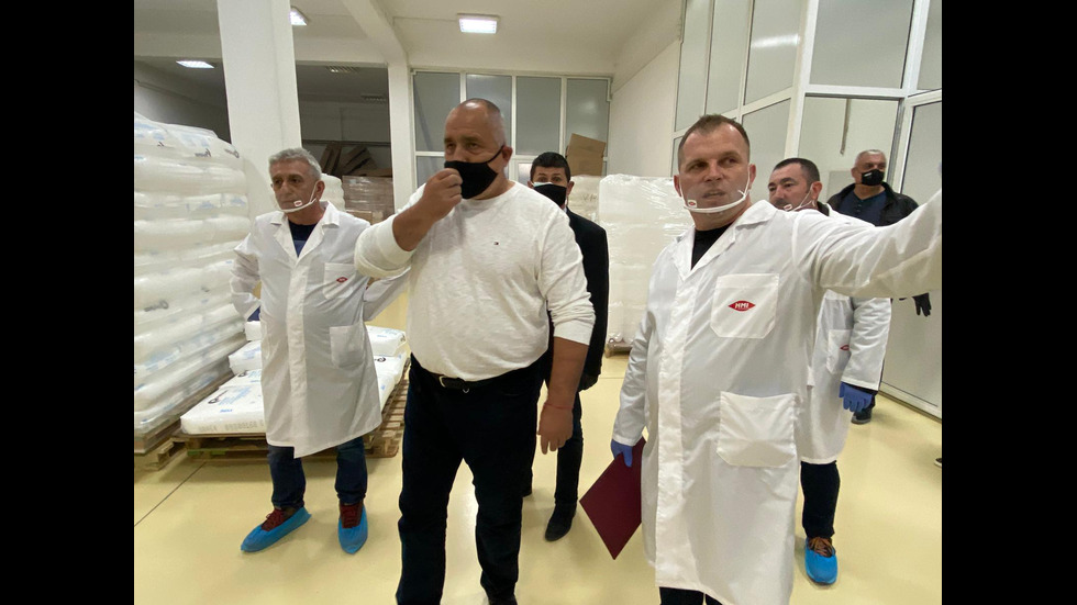Борисов посети завод за дезинфектанти