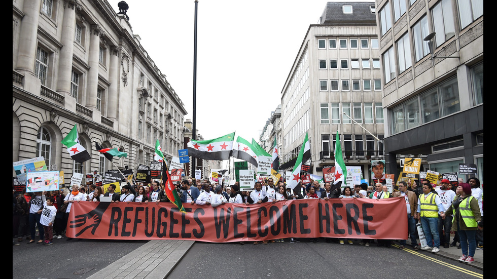 Британският марш в подкрепа на бежанците