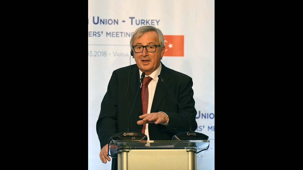 Пресконференцията след срещата ЕС-Турция