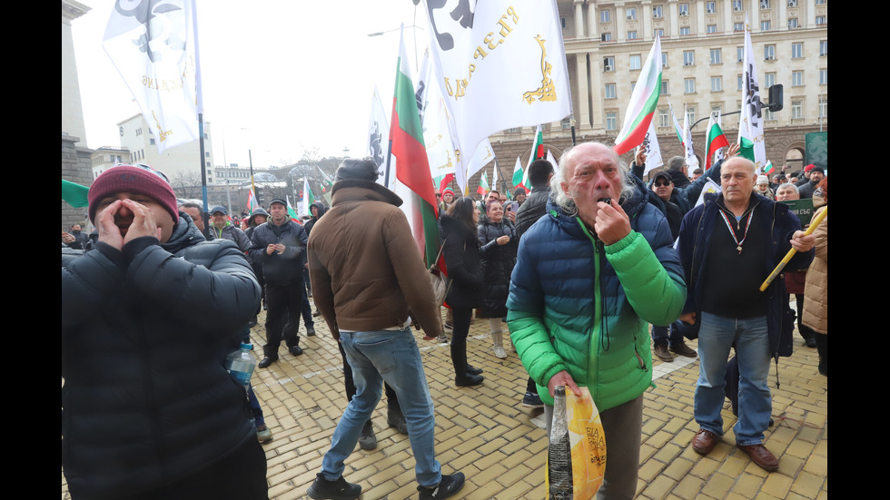 Протест срещу антиCOVID мерките в центъра на София, премиерът отиде при демонстрантите