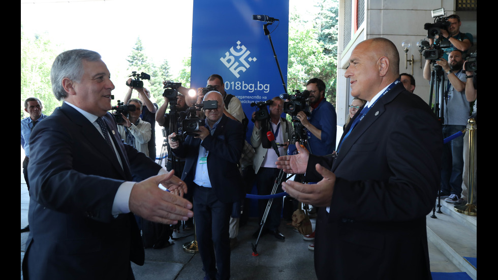 Премиерът Бойко Борисов се срещна с председателя на ЕП Антонио Таяни