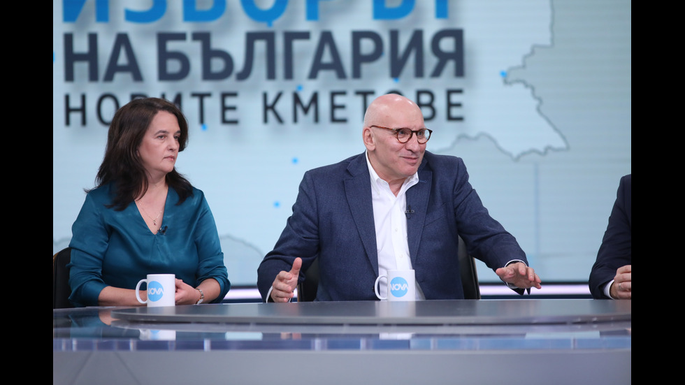 Изборното студио на NOVA - в и зад кадър