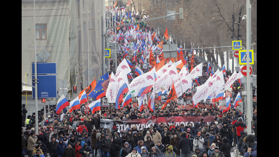 В Москва се проведе шествие в памет на Борис Немцов