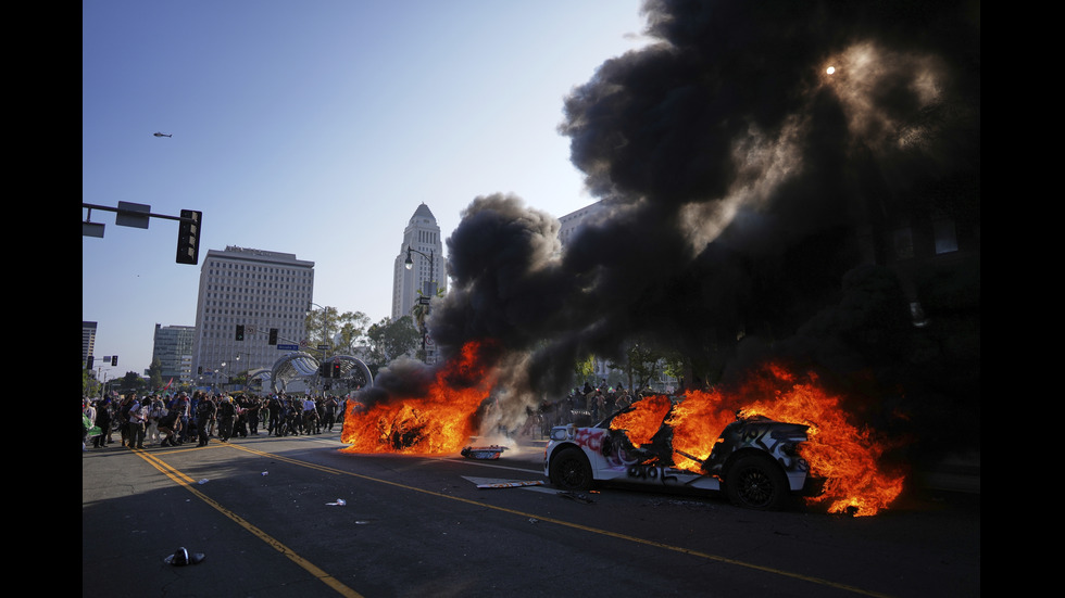 Сблъсъци между Гвардията и протестиращи в Лос Анджелис