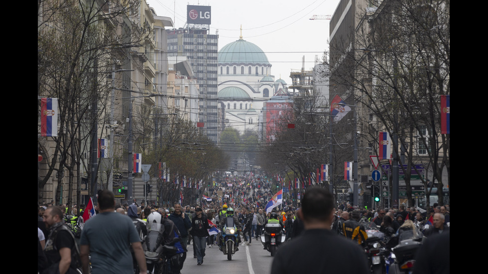 Най-големият антиправителствен протест в Сърбия