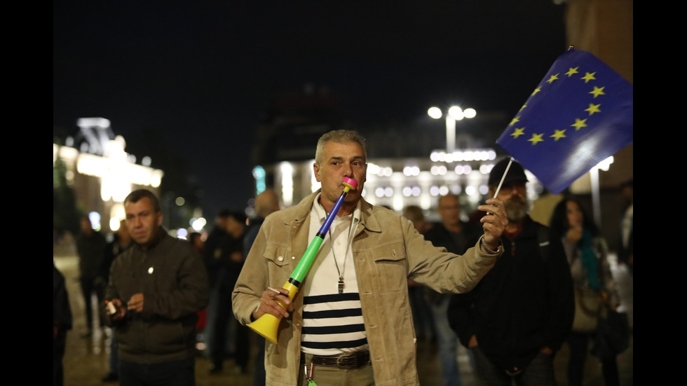 80-а вечер на антиправителствени протести в София