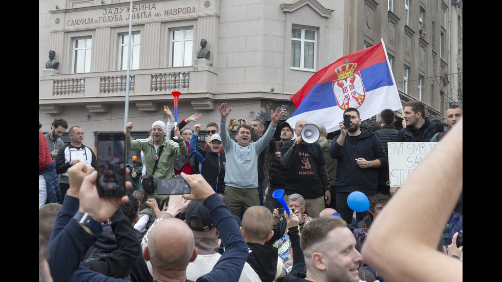 Най-големият антиправителствен протест в Сърбия